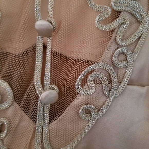 Vintage champagne formal full-length dress - Picture 4 of 5